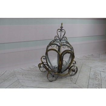Lampion Latarnia Kareta na Świece - Vintage , Glamour - Lampa