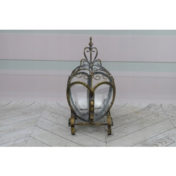 Lampion Latarnia Kareta na Świece - Vintage , Glamour - Lampa