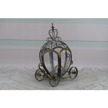 Lampion Latarnia Kareta na Świece - Vintage , Glamour - Lampa