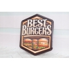 Blaszany Szyld - Best Burgers - Najlepsze Burgery - Ozdoba Do Restauracji