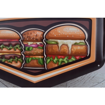 Blaszany Szyld - Best Burgers - Najlepsze Burgery - Ozdoba Do Restauracji
