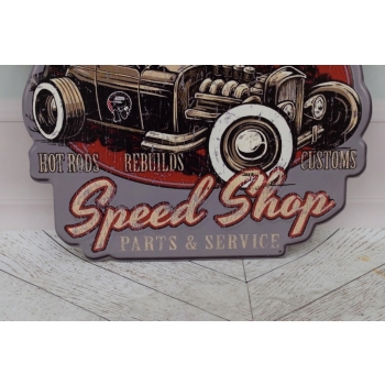 Blaszany Szyld - Vintage Veolcity - Ozdoba Mechanik Garaż Dekoracja Sciane