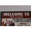 Blaszany Szyld - Welcome To the Farm - Zawieszka Obrazek - Prezent