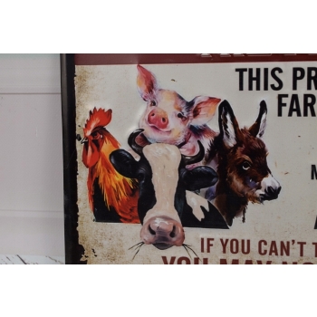 Blaszany Szyld - Welcome To the Farm - Zawieszka Obrazek - Prezent