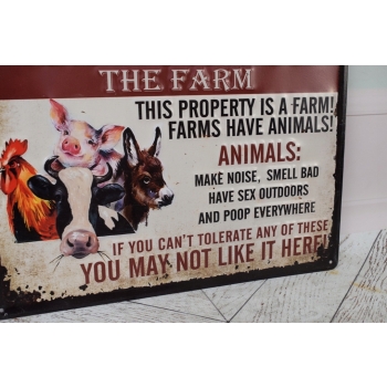 Blaszany Szyld - Welcome To the Farm - Zawieszka Obrazek - Prezent