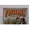 Blaszany Szyld - Fishing Paradise - Wędkarz Rybak Prezent dla Wędkarza Ryba