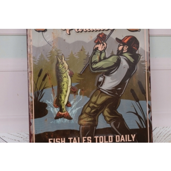 Blaszany Szyld - Fishing Paradise - Wędkarz Rybak Prezent dla Wędkarza Ryba