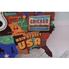 Blaszany Szyld - Route 66 US - Mapa Stanów - Blacha Samochodowa - Znak