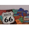 Blaszany Szyld - Route 66 US - Mapa Stanów - Blacha Samochodowa - Znak