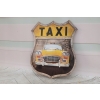 Blaszany Szyld - Żółte Taxi - Metalowa Zawieszka Na Ścianę Auto - Ozdoba