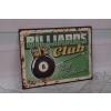 Blaszany Szyld - Billard Club - Klub Bilard - Tabliczka Do Baru Pubu Ozdoba