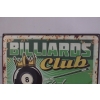 Blaszany Szyld - Billard Club - Klub Bilard - Tabliczka Do Baru Pubu Ozdoba