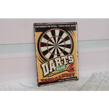 Blaszany Szyld - Darts - Lotki Rzutki - Tabliczka Ozdoba - Prezent