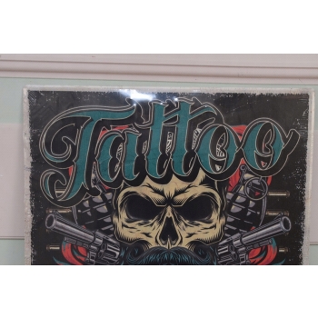 Blaszany Szyld - Tatto Miami - Zawieszka Reklama Do Salonu Tatuażu - Ozdoba