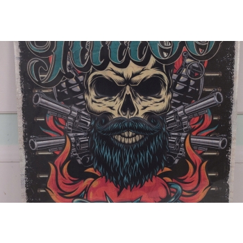 Blaszany Szyld - Tatto Miami - Zawieszka Reklama Do Salonu Tatuażu - Ozdoba