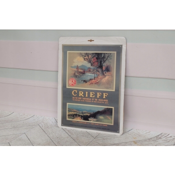 Blaszany Szyld - Crieff - Miasto Krajobraz Szkocji - Plakat Obrazek Ozdoba