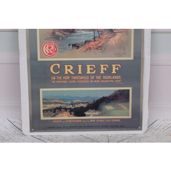 Blaszany Szyld - Crieff - Miasto Krajobraz Szkocji - Plakat Obrazek Ozdoba