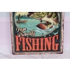 Blaszany Szyld - Fishing - Wędkarz Rybak Prezent dla Wędkarza Ryba - Ozdoba