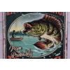Blaszany Szyld - Fishing - Wędkarz Rybak Prezent dla Wędkarza Ryba - Ozdoba