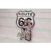 Blaszany Szyld - Route 66 - Kobieta Na Stacji Paliw - Zawieszka Na Ściane