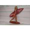 Blaszany Szyld - Kobieta w Bikini - Surfing Retro - Dekoracja Plaża Ozdoba