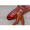 Blaszany Szyld - Kobieta w Bikini - Surfing Retro - Dekoracja Plaża Ozdoba