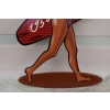 Blaszany Szyld - Kobieta w Bikini - Surfing Retro - Dekoracja Plaża Ozdoba