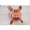 Blaszany Szyld - Eat Dinner Drink - Jedzenie - Reklama Plakat - Restauracja