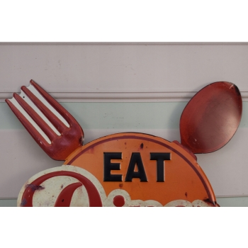 Blaszany Szyld - Eat Dinner Drink - Jedzenie - Reklama Plakat - Restauracja