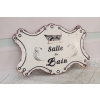 Blaszany Szyld - Salle De Bain - Znak Tabliczka Łazienka - Dekoracja Ozdoba