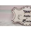 Blaszany Szyld - Salle De Bain - Znak Tabliczka Łazienka - Dekoracja Ozdoba