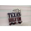 Blaszany Szyld - Texas Hold'em - Poker Karty Kasyno - Dekoracja Ozdoba