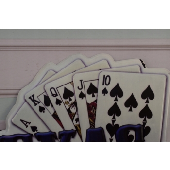 Blaszany Szyld - Texas Hold'em - Poker Karty Kasyno - Dekoracja Ozdoba