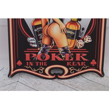 Blaszany Szyld - Poker - Kobieta Whisky - Karty Kasyno - Ozdoba Dekoracja