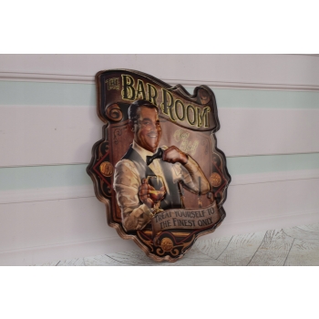 Blaszany Szyld - Bar Room - Retro Dekoracja - Pub Whisky - Vintage Ozdoba