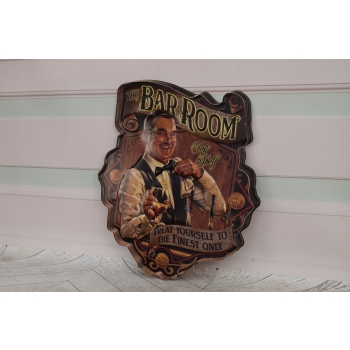Blaszany Szyld - Bar Room - Retro Dekoracja - Pub Whisky - Vintage Ozdoba