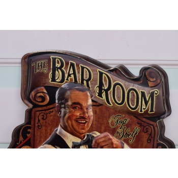 Blaszany Szyld - Bar Room - Retro Dekoracja - Pub Whisky - Vintage Ozdoba