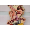 Blaszany Szyld - Happy Hour - Kobieta Drink - Bar Pub - Dekoracja Ozdoba
