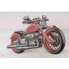 Blaszany Szyld - Chopper - Czerwony Motor Motocykl - Harley Prezent Ozdoba