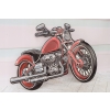Blaszany Szyld - Chopper - Czerwony Motor Motocykl - Harley Prezent Ozdoba