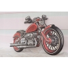 Blaszany Szyld - Chopper - Czerwony Motor Motocykl - Harley Prezent Ozdoba