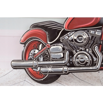 Blaszany Szyld - Chopper - Czerwony Motor Motocykl - Harley Prezent Ozdoba