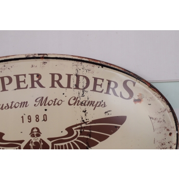 Blaszany Szyld - Chopper Riders - Motor Motocykl - 1980 Vintage - Prezent