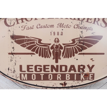 Blaszany Szyld - Chopper Riders - Motor Motocykl - 1980 Vintage - Prezent
