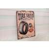 Blaszany Szyld - Tire Shop - Wulkanizacja 24 H - Reklama - Dekoracja Ozdoba