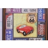 Drewniany Szyld - Route 66 - Tablica Rejestracyjna Stany USA - Obraz Plakat