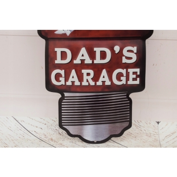 Blaszany Szyld - Garage 24 h - Reklama Garaż Mechanik - Ozdoba Dekoracja
