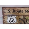 Drewniany Szyld - Route 66 US - Motor Motocykl - Ozdoba Prezent Zawieszka