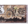 Drewniany Szyld - Route 66 US - Motor Motocykl - Ozdoba Prezent Zawieszka