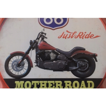 Blaszany Szyld Kapsel - Route 66 - Motor Motocykl - Ozdoba Prezent